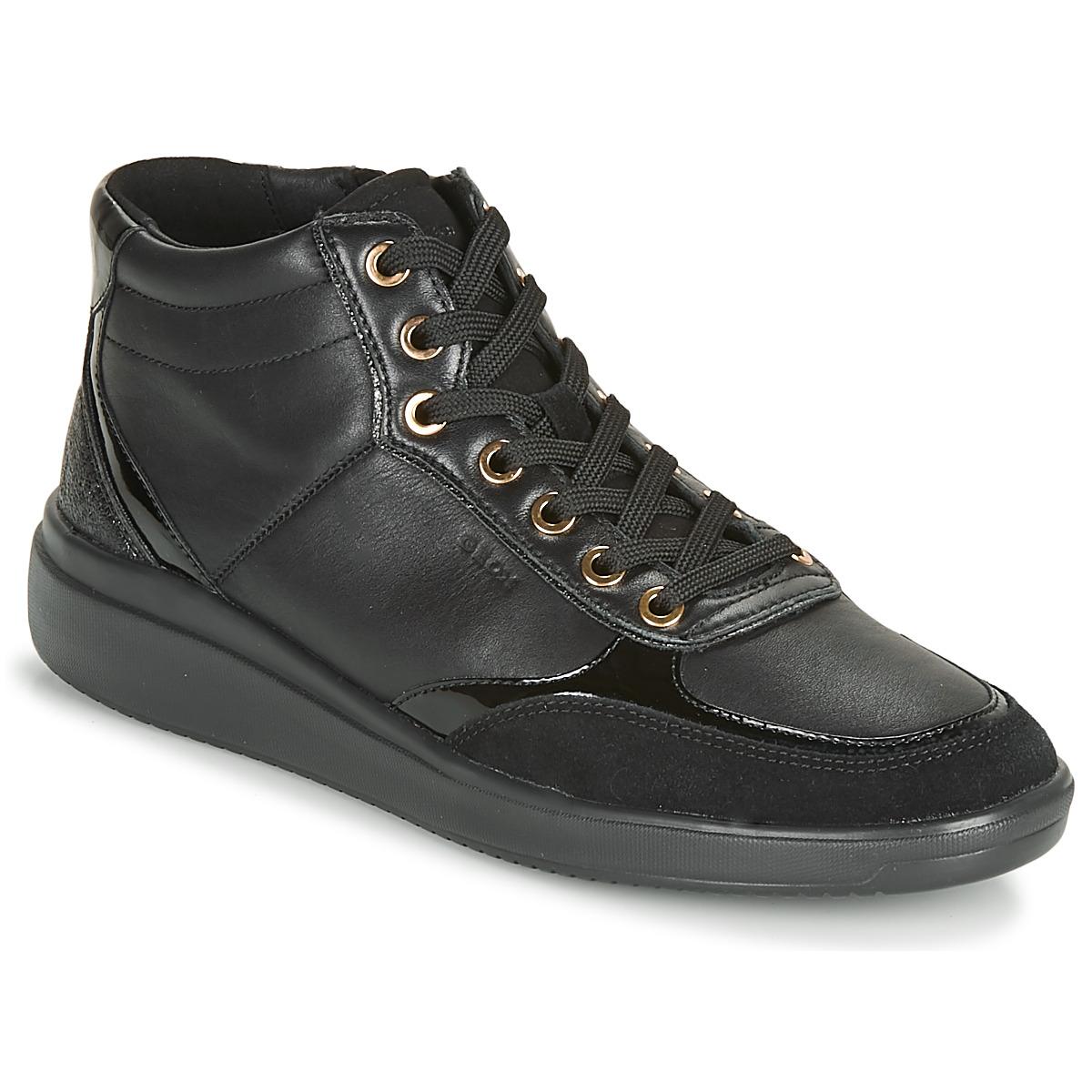 Geox D Tahina Shoes (high-top Trainers) in Black - Lyst