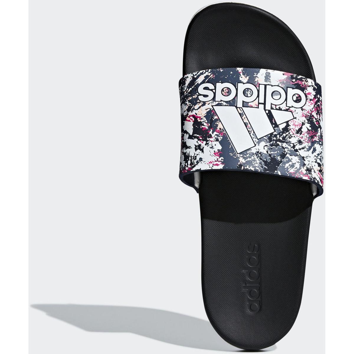 Sandale Adilette Cloudfoam Plus Graphic adidas en coloris Noir - Lyst