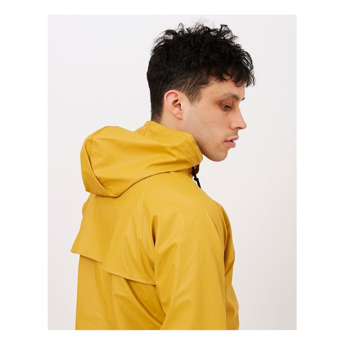 yellow rubber rain jacket