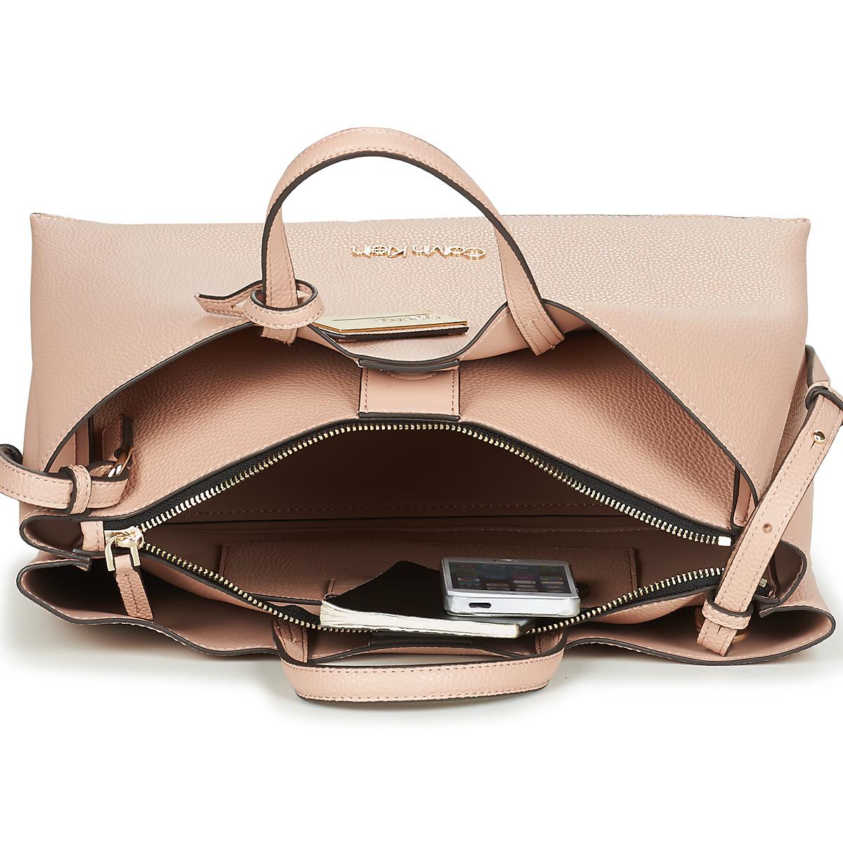 Calvin Klein Denim Sided Lrg Tote Handbags in Pink Lyst