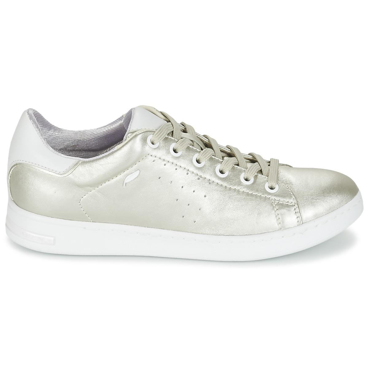 Geox Leather Jaysen A Women�s Shoes (trainers) In Silver
