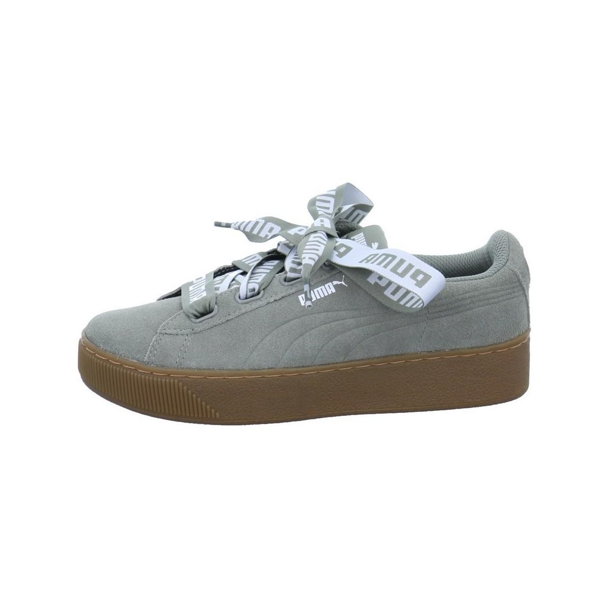 puma vikky platform ribbon green