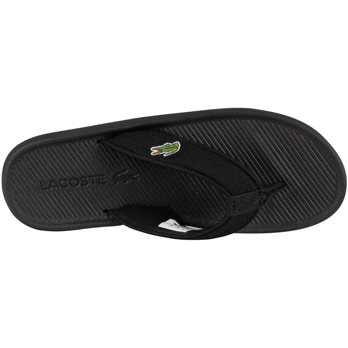 Lacoste Men's Croco 219 2 Flip Flops, Black Men's Flip Flops / Sandals
