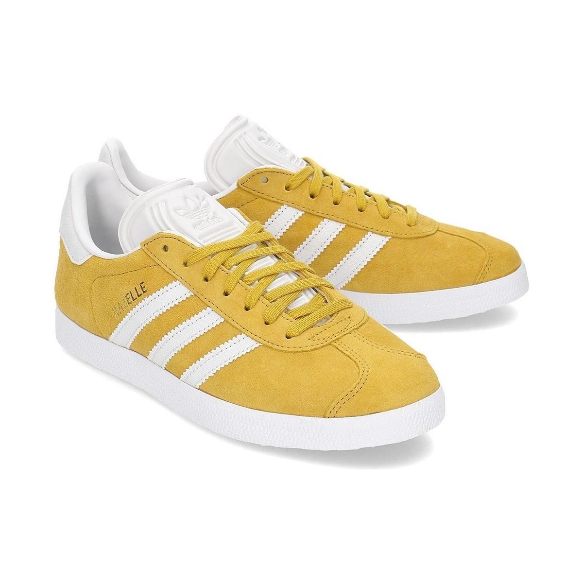 yellow adidas gazelle womens