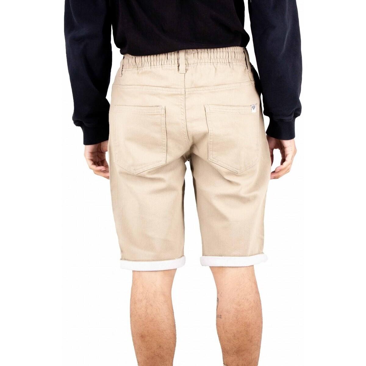 Short De Bain Cargo Bill Tornade – Modèle Uni Avec Taille élastique Et Cordon, Poches Latérales Et Poche Secrète, 100% Polyester