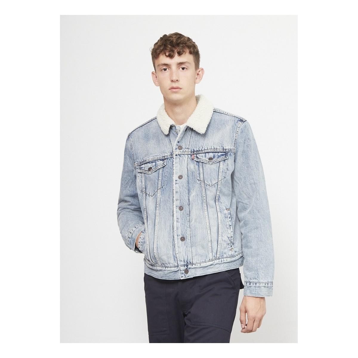 levis light blue sherpa jacket
