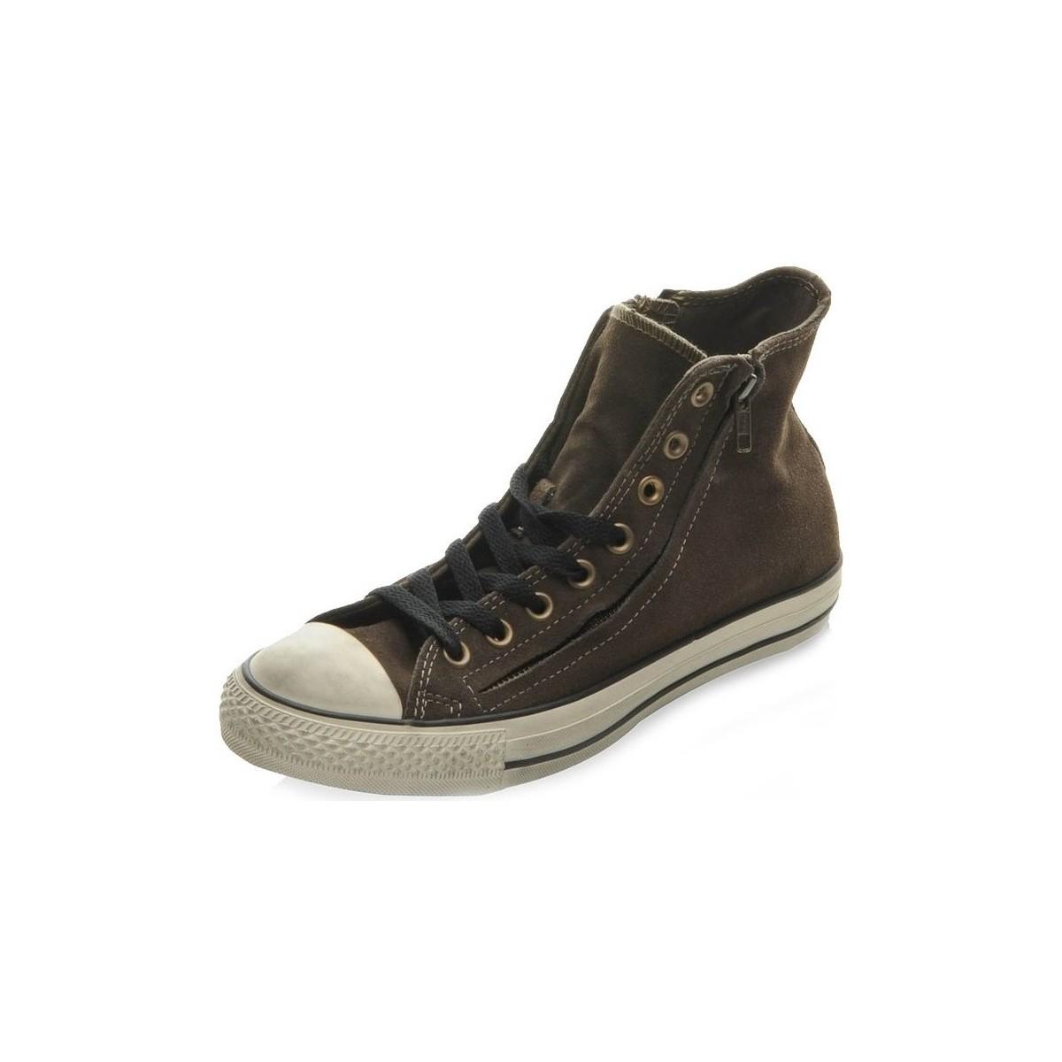 converse cuir vert