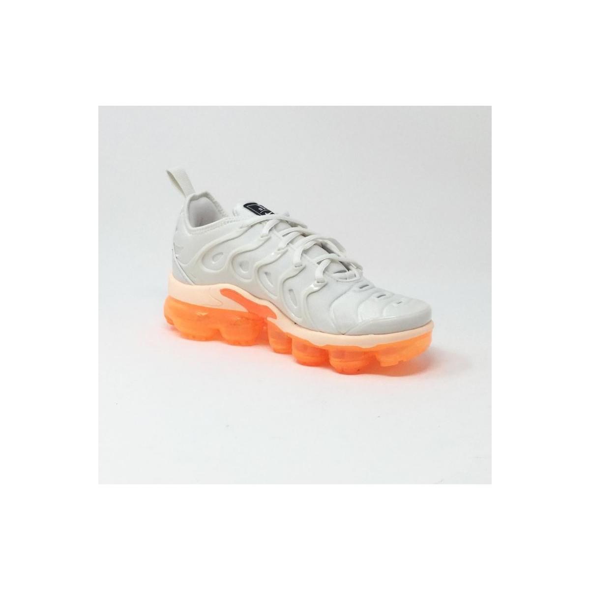 vapormax plus blanc orange