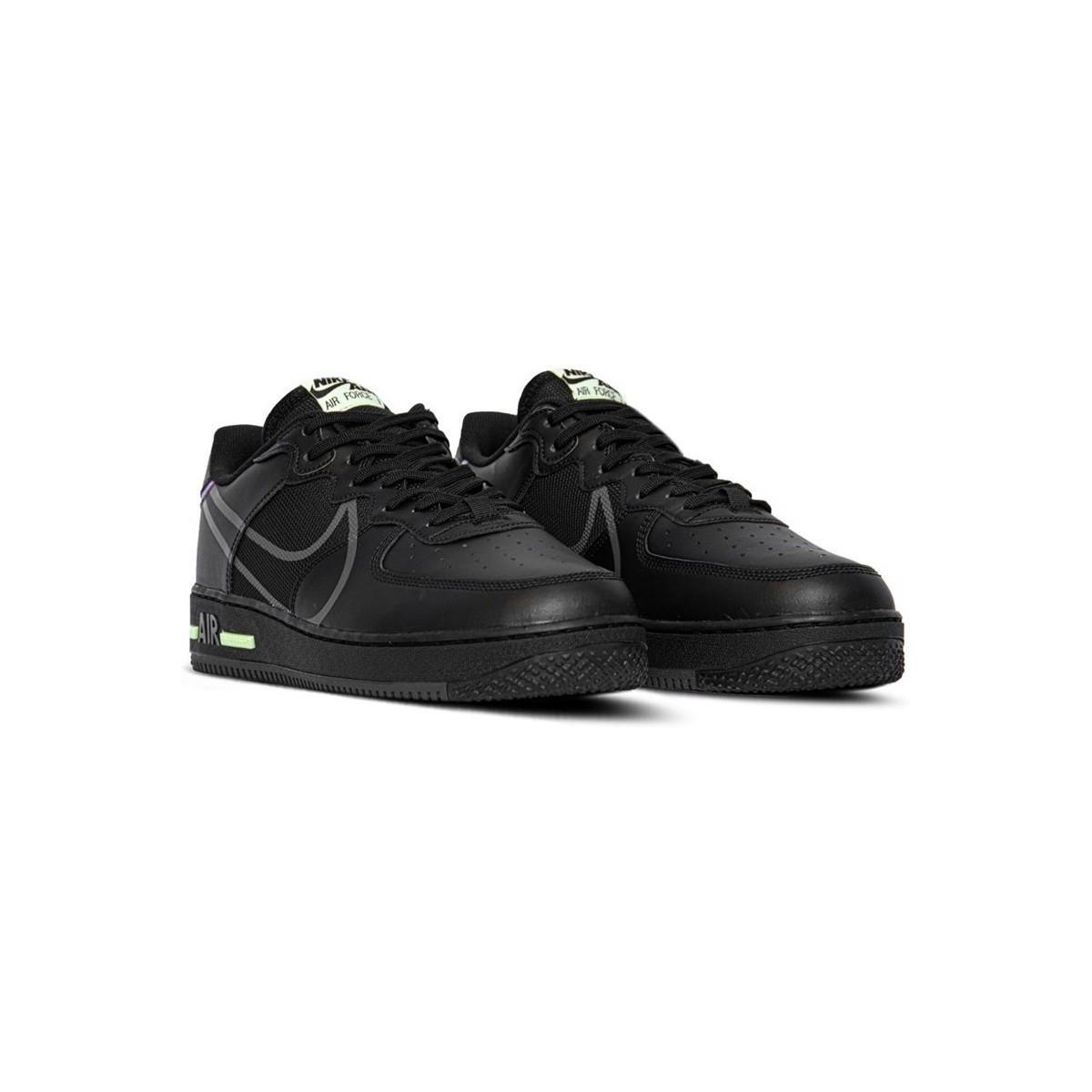 Nike Leather Air Force 1 React in White (Black) for Men - Lyst