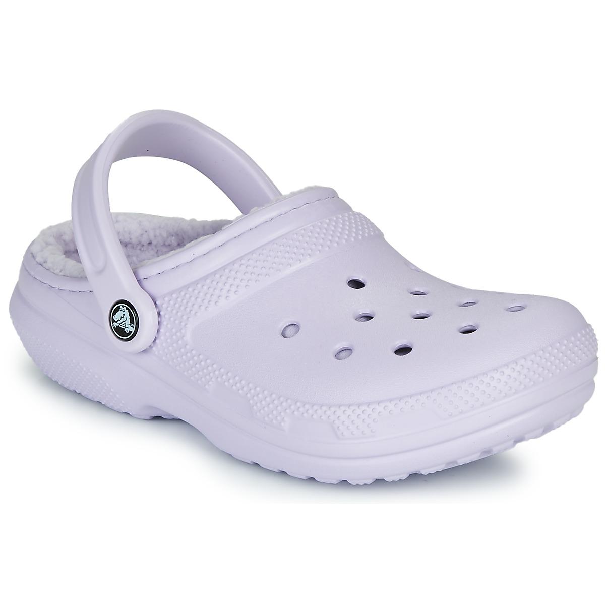 lavender fleece lined crocs