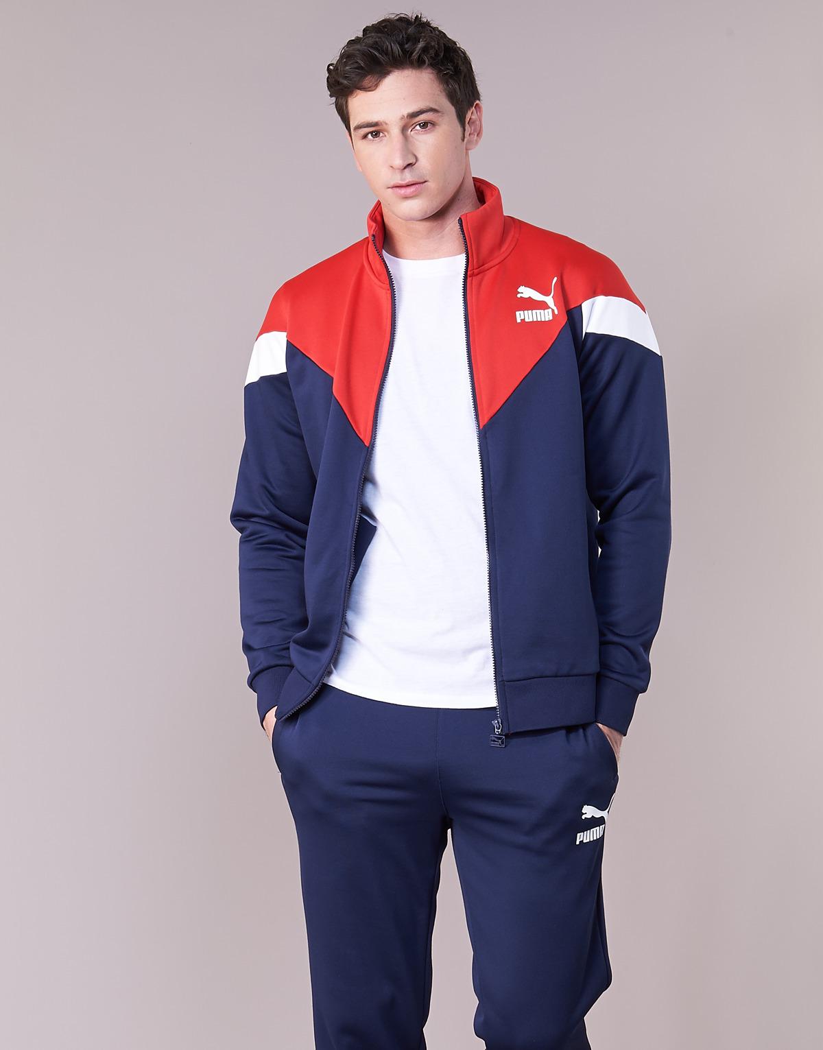 blue puma tracksuit mens