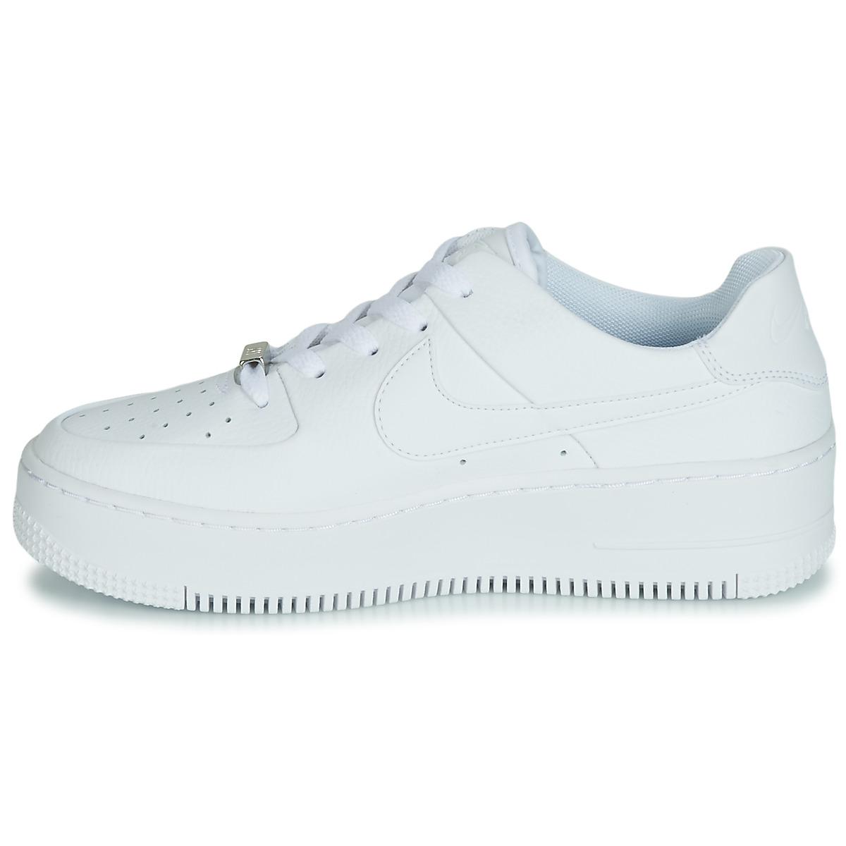 nike white air force 1 sage low trainers