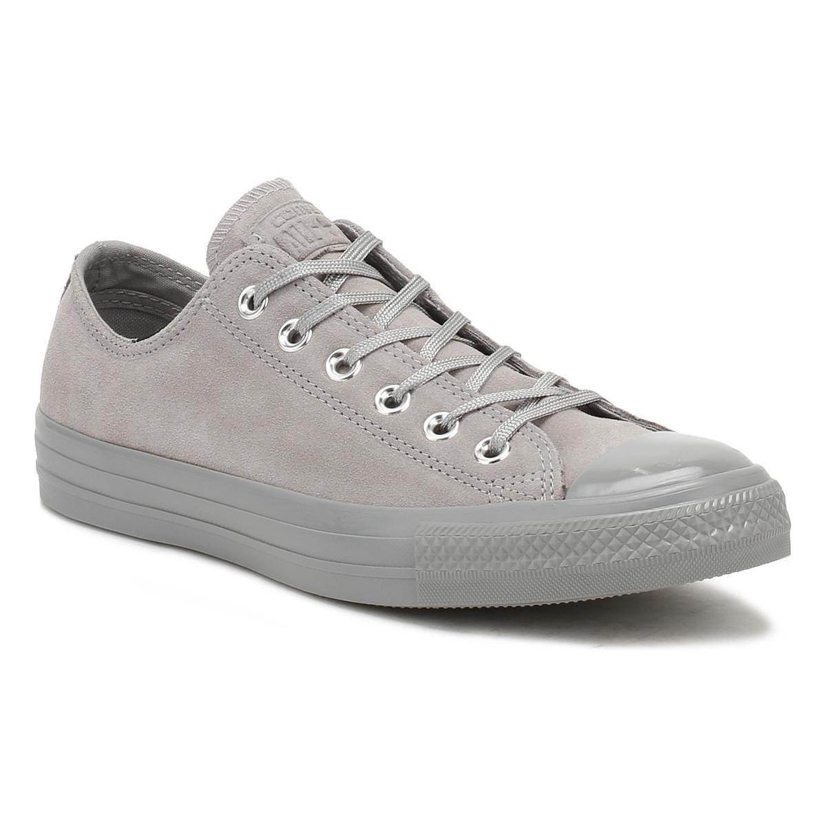 Womens Dolphin Grey Suede Ox Trainers 
