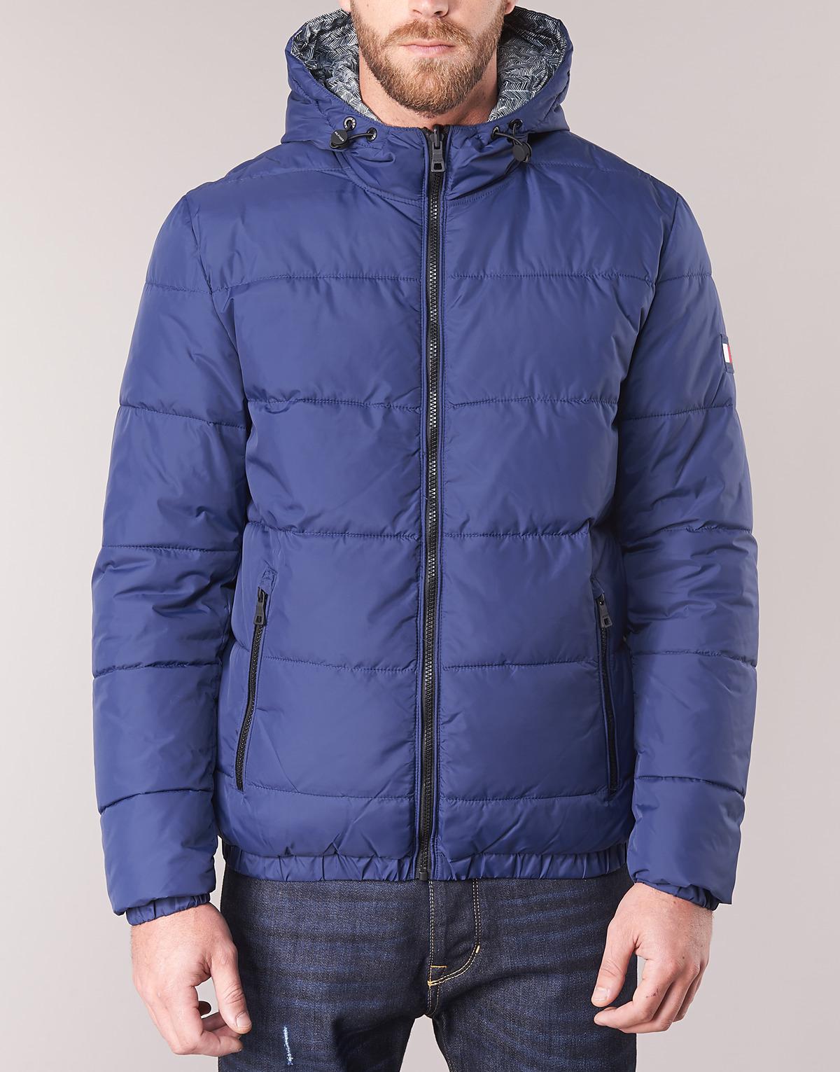 Tommy Hilfiger Synthetic Reversible Hooded Bomber Jacket in Blue for Men -  Save 42% - Lyst