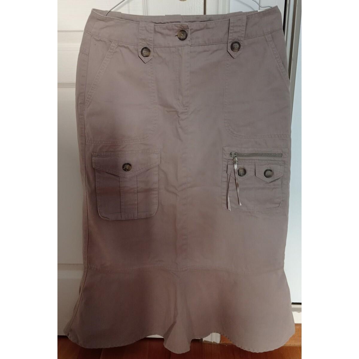 Jean ALAIN MANOUKIAN Femme Brodé Fleurs - Taille 36 Bleu - Coupe Droite 72cm