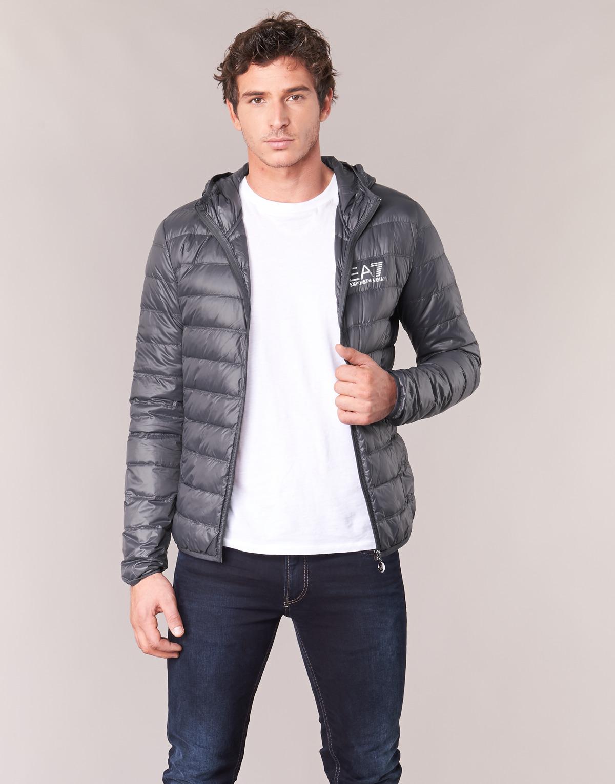 ea7 train core id down light hoodie jacket