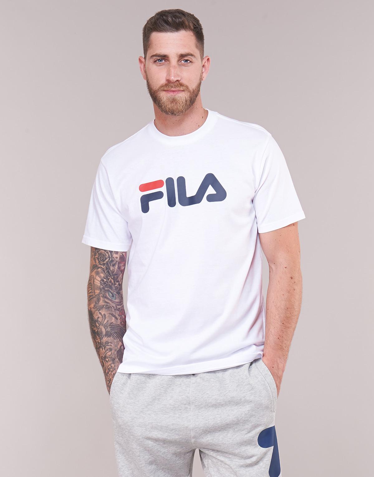 white fila tee