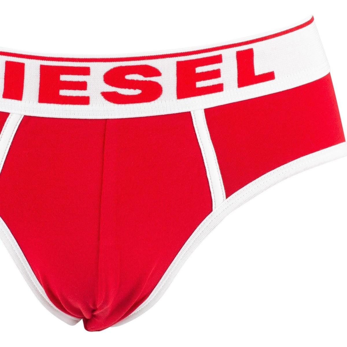 DIESEL Men's Andre 3 Pack Cotton Stretch Briefs, Blue Men's Knickers