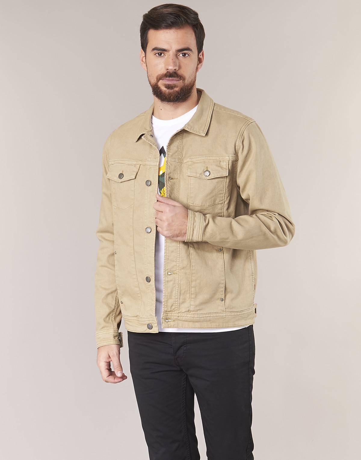 beige jean jacket men