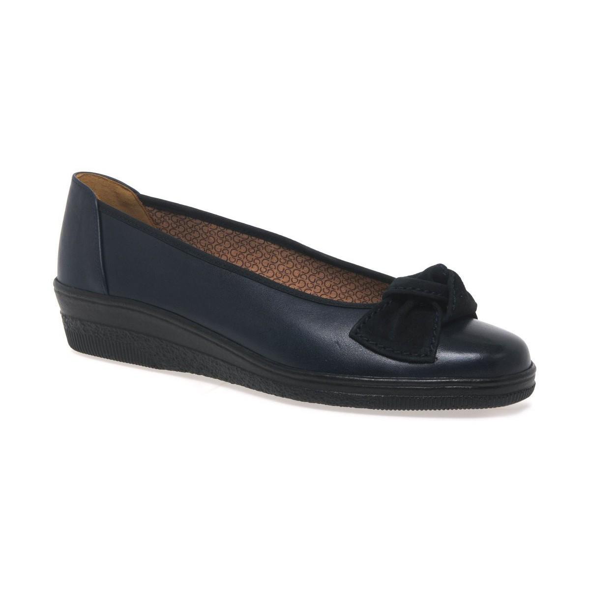 Gabor Leather Lesley Womens Casual Ballet Wedge Heel Shoes in Navy (Blue) Lyst