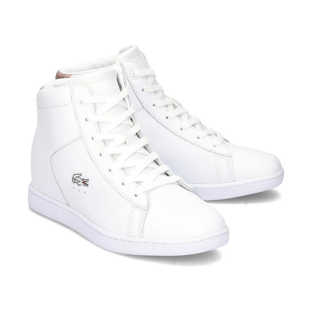 Lacoste Carnaby Evo Wedge Women's Shoes (high-top Trainers) In White | Lyst  UK