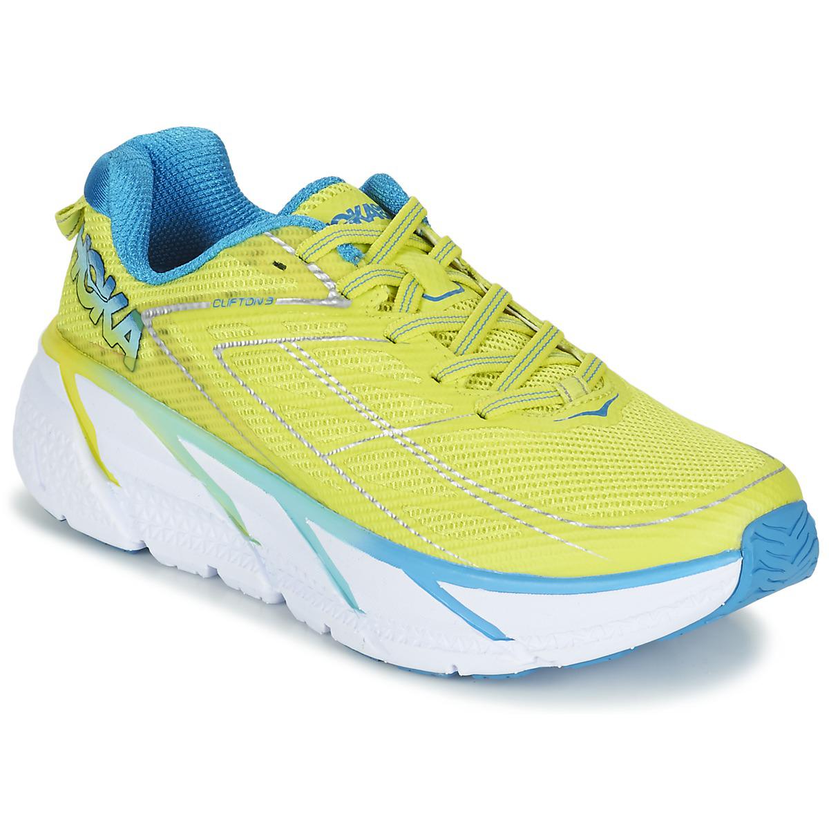 Hoka One One Synthetic W Clifton 3 Women's Running Trainers In Yellow