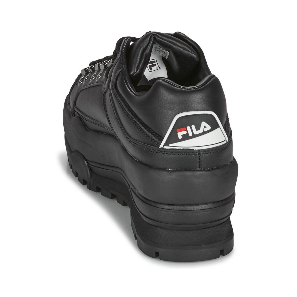 fila black trailblazer leather trainers