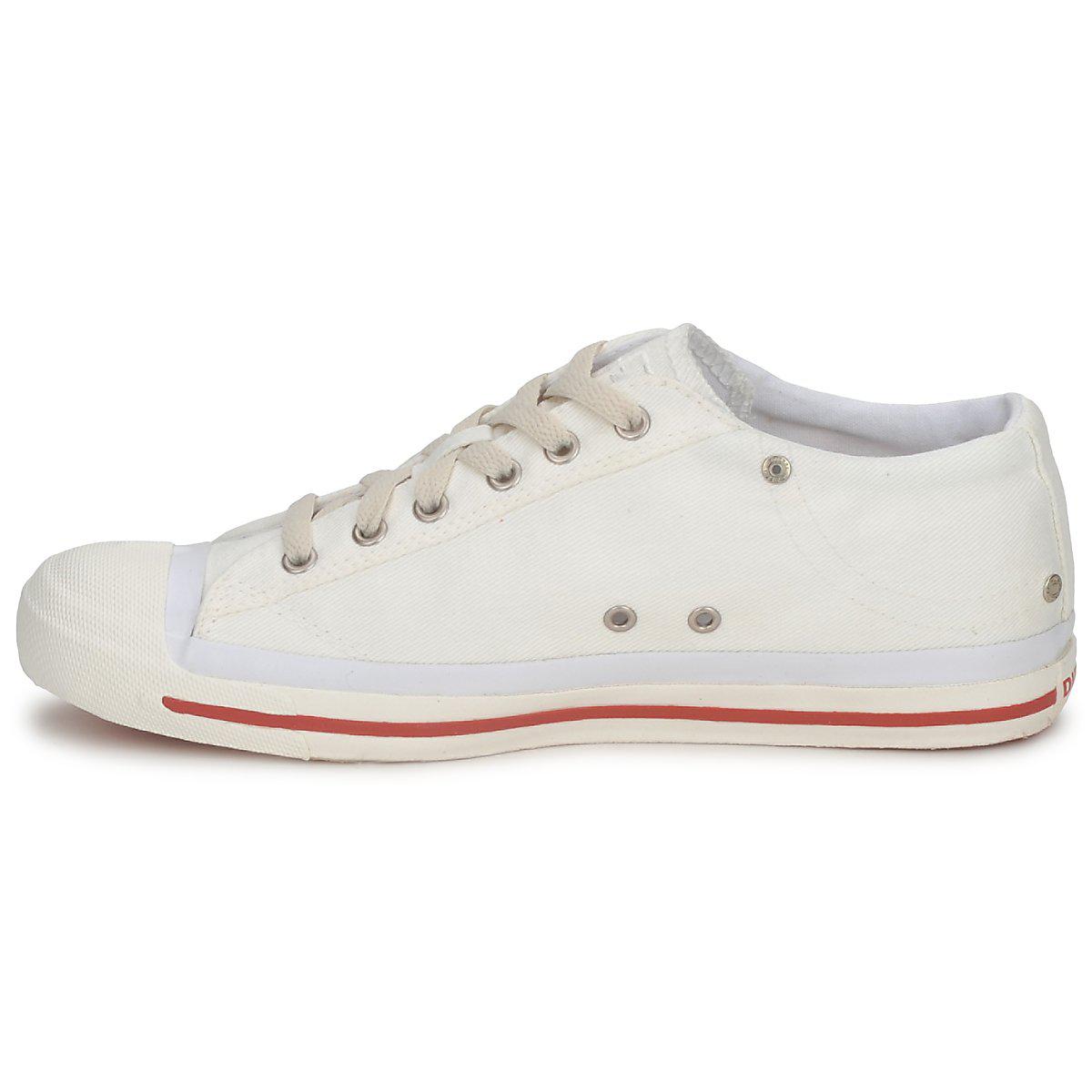 DIESEL Leather Exposure Low Men's Shoes (trainers) In White for Men - Lyst