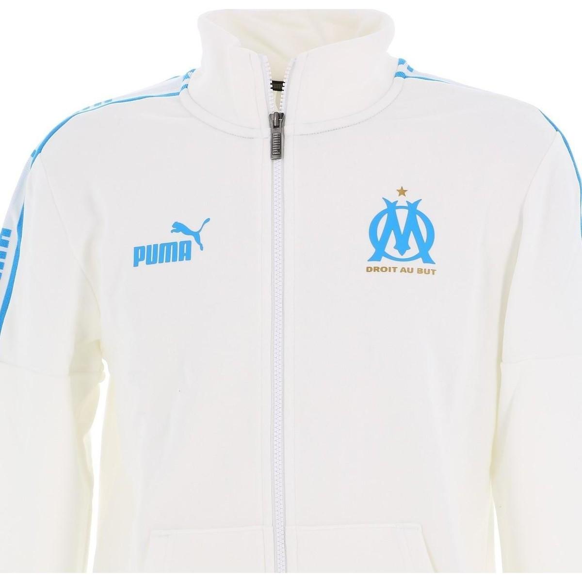 Veste Om ftblculture trk jkt marseille PUMA pour homme en coloris Blanc |  Lyst