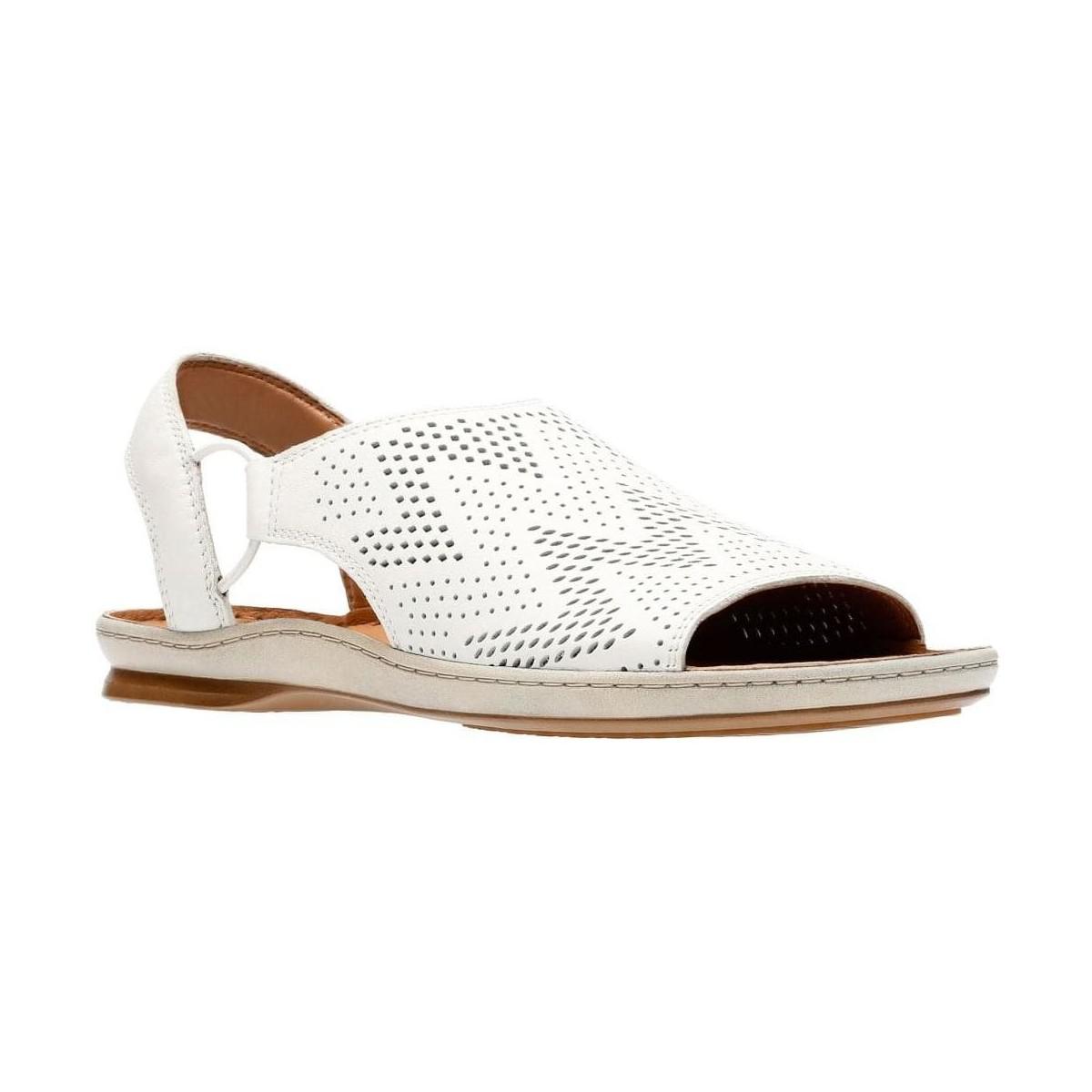 Clarks Leather Sarla Cadence Closed Toe Sandals in White Lyst