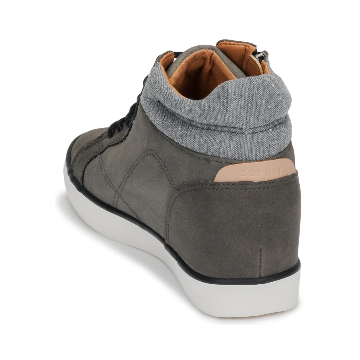 Esprit Hoge Sneakers Star Wedge in het Bruin - Lyst