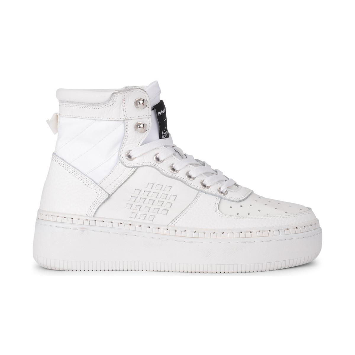 Be Positive Bepositive Track01 White Leather And Canvas High Sneaker ...