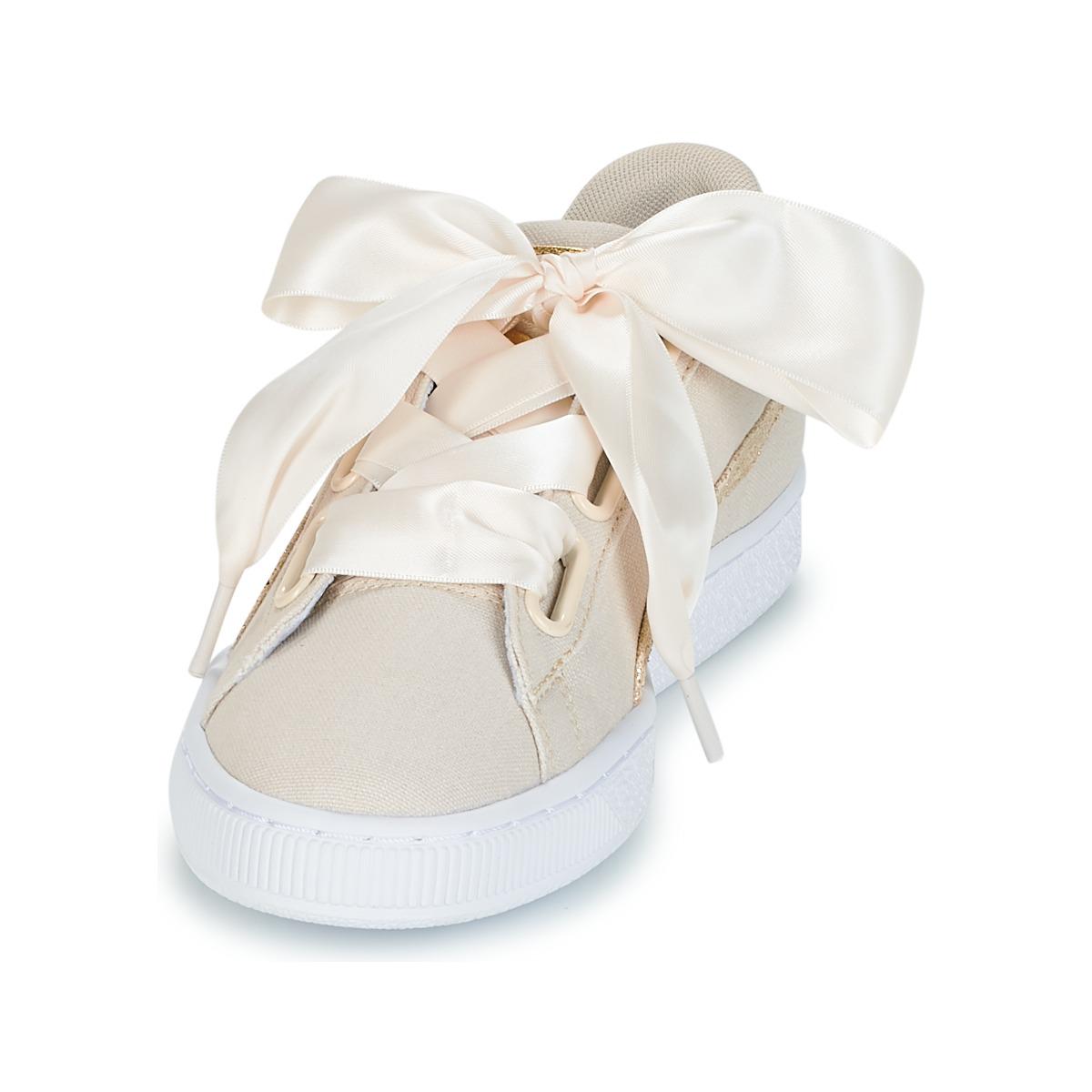 Xboeerwqdc W's Basket Canvas Heart Women's Beige Puma Shoestrainersin trCxsdhQ