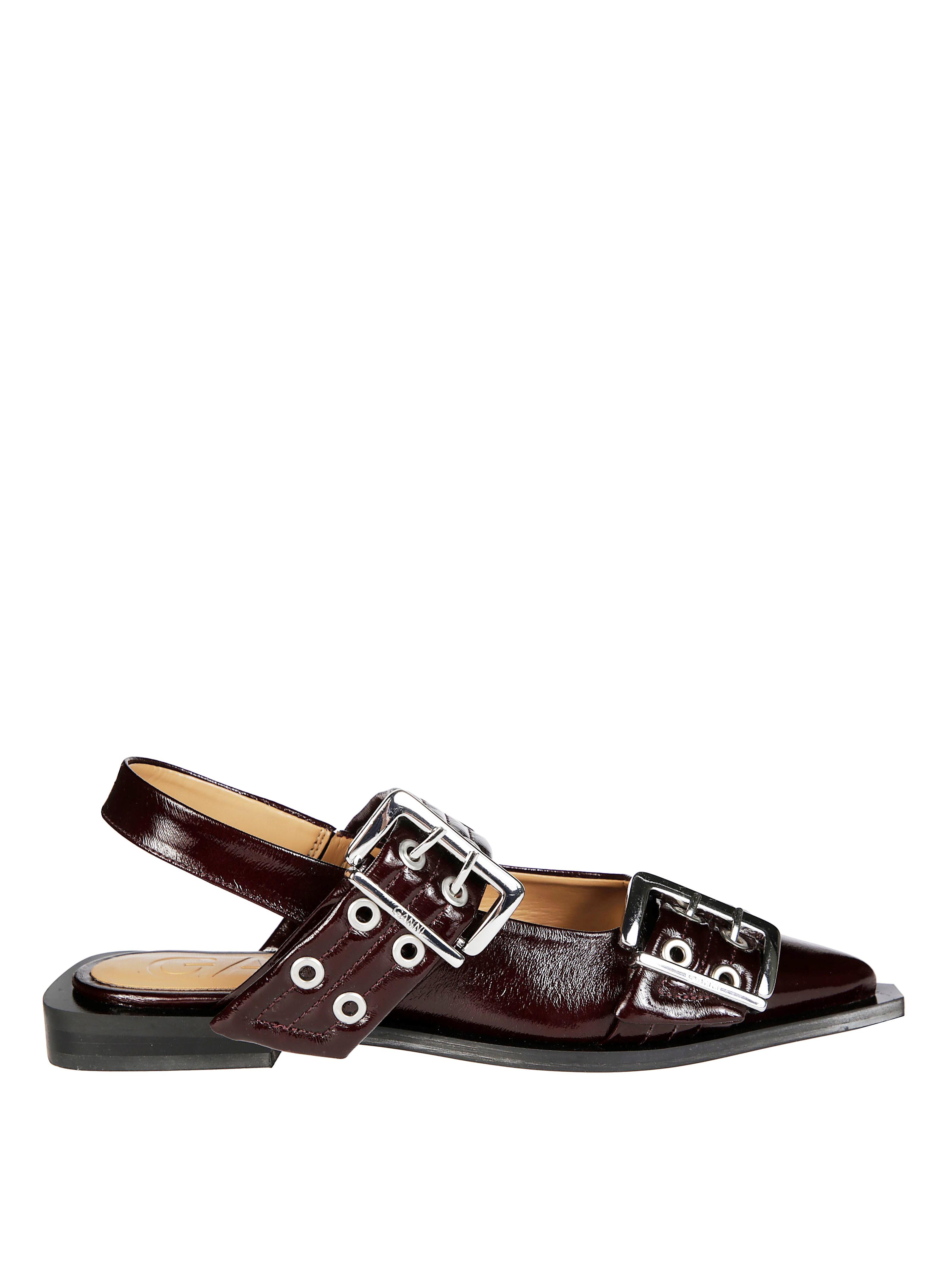 送料・関税込【GANNI】Lace-Up Ballerina Flat Shoes GANNI - Lace Up Ballerina Shoes - Tuni