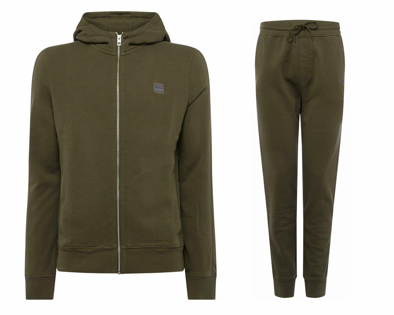 khaki hugo boss tracksuit