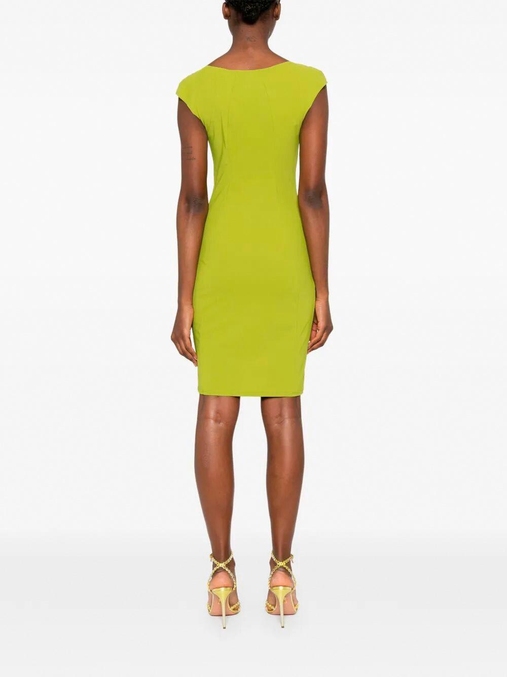 green emerald velvet dress Patrizia Pepe Donna Abito Lungo con Spalline Incrociate 2A3044 A052 ALGAE  GREEN  Khloefemme