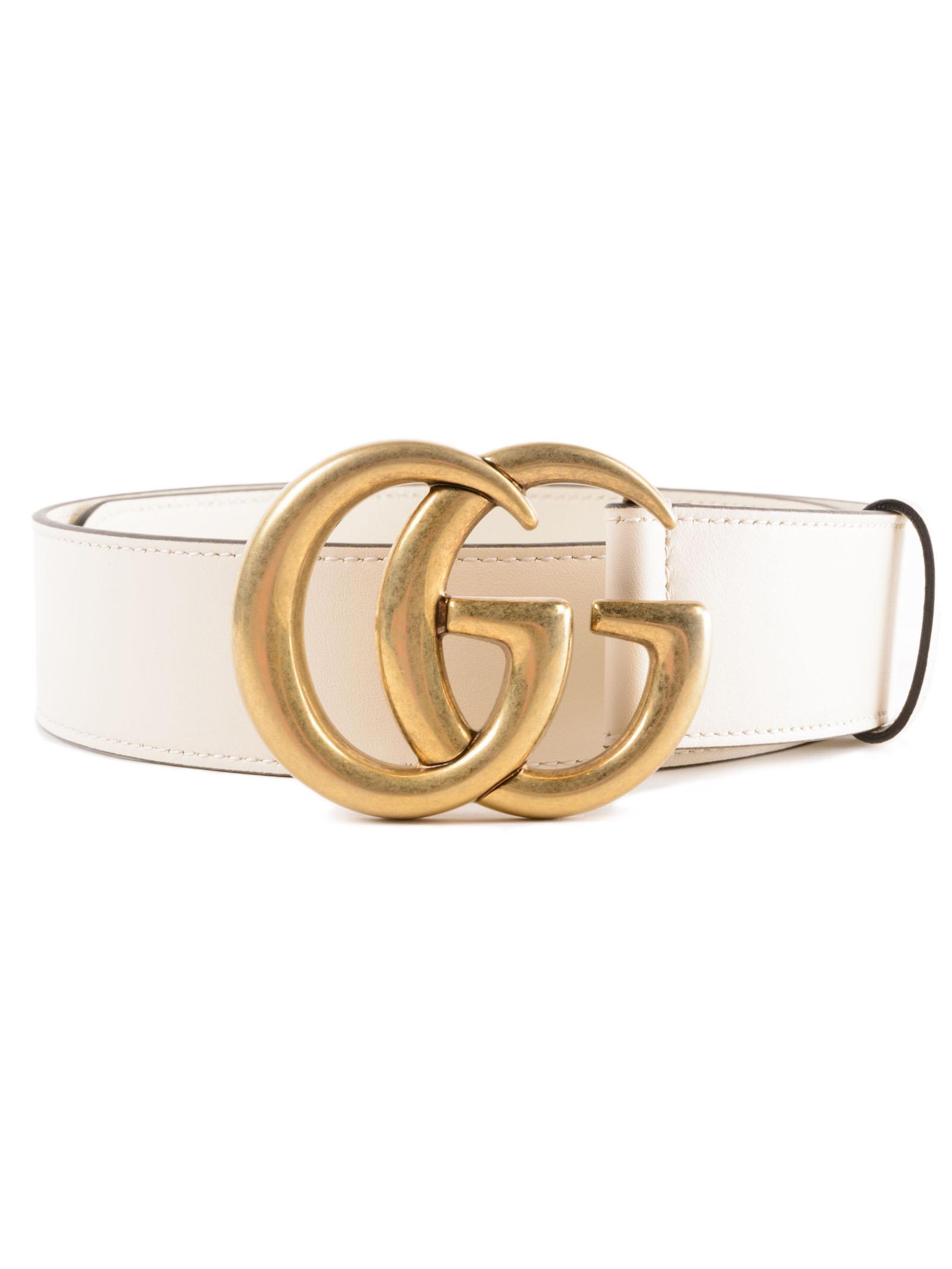 gucci marmont belt white