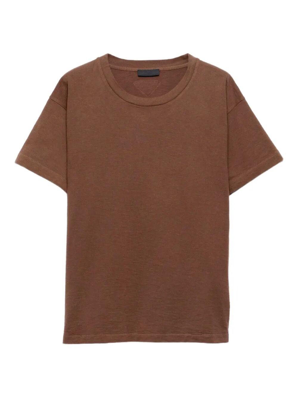 Tシャツ・カットソー PRADA Brown Cotton T-Shirt Prada Cotton T-Shirt in Brown for Men | Lyst UK