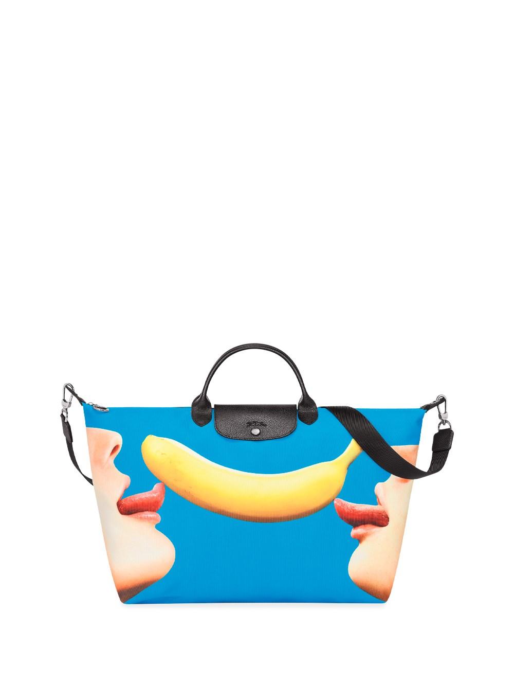 Longchamp ` X Toiletpaper` `le Pliage Banane` Unisex Travel B in