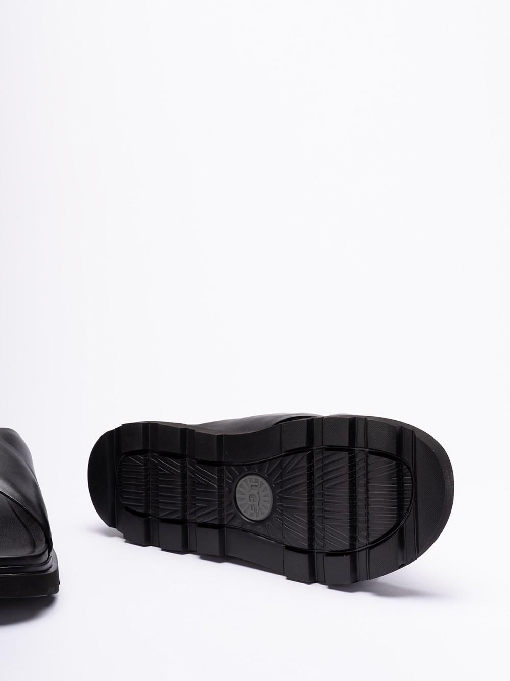 UGG Capitola Cross leather slides - Black