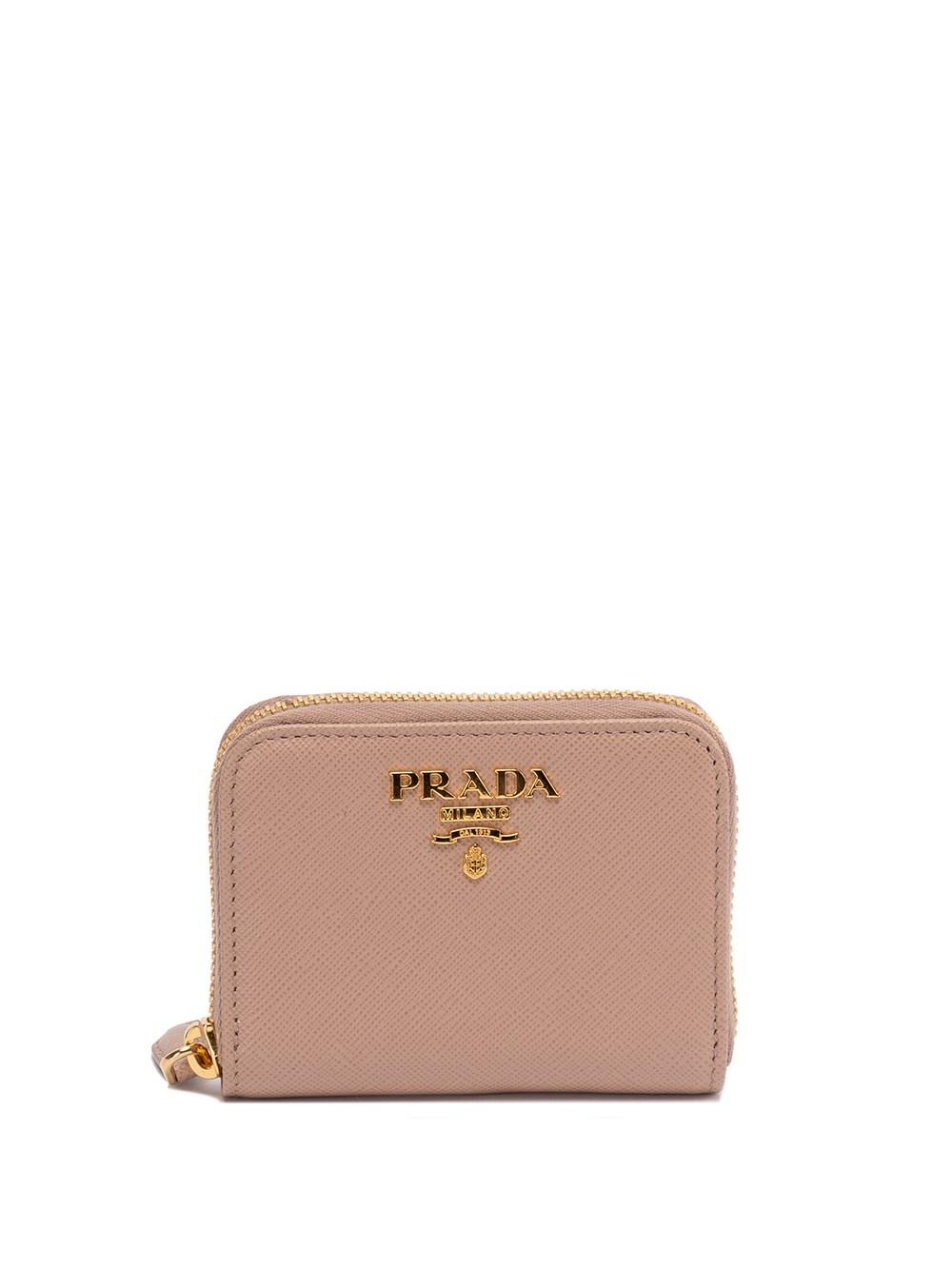 Prada saffiano cheap coin purse