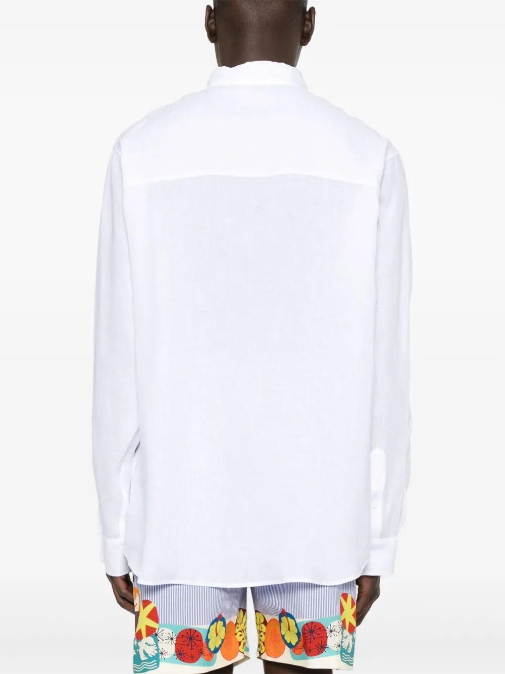 シャツ DSQUARED2 Summer oversized linen shirt Bianco Summer Lovers Oversized Linen Shirt