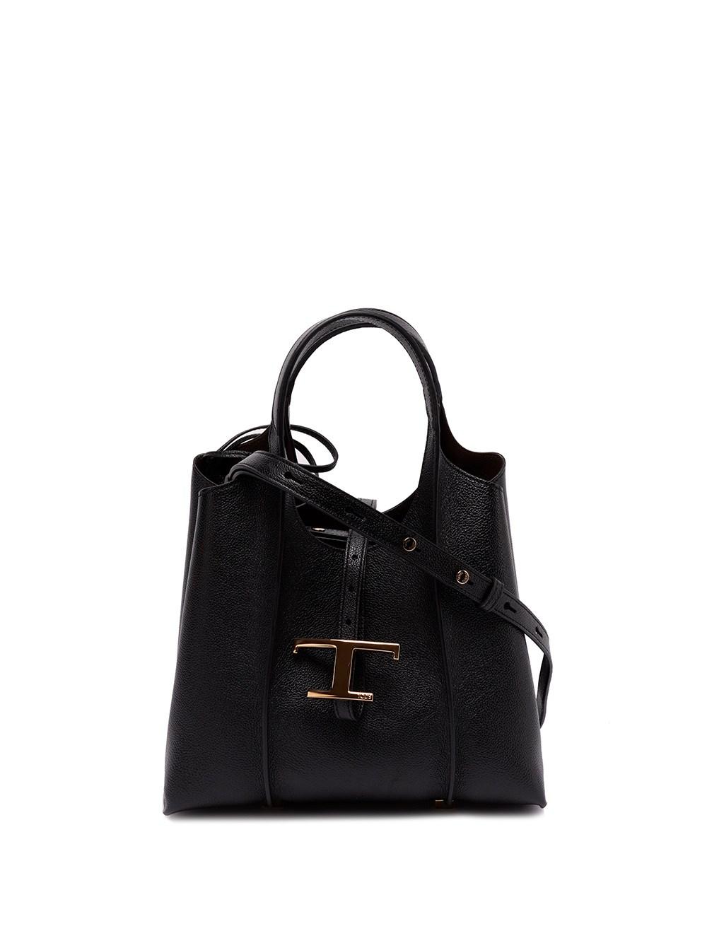 Tod's `t Timeless` Mini Leather Shopping Bag in Black Lyst