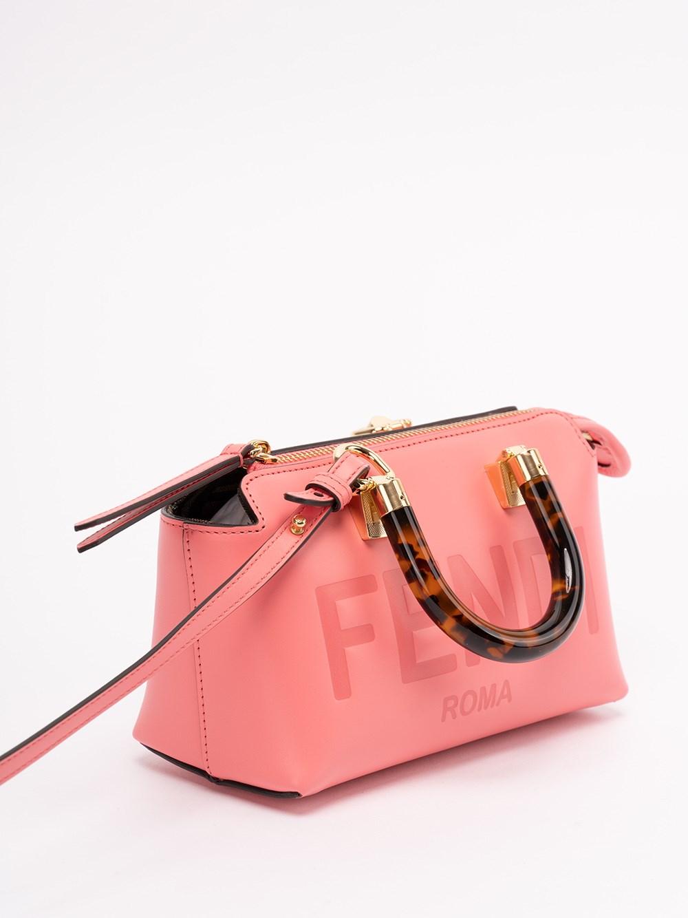 Fendi `by The Way Mini` Leather Small Boston Bag in Pink