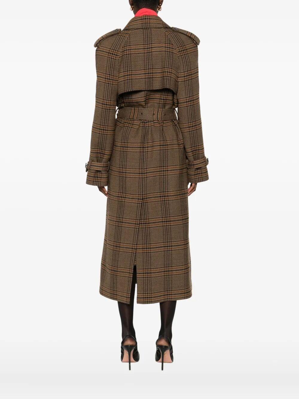 イヴサンローラン　バルマカーンコート　トレンチコート　ロング　バイカラー　L Women's Saint Laurent Long coats and winter coats | Lyst