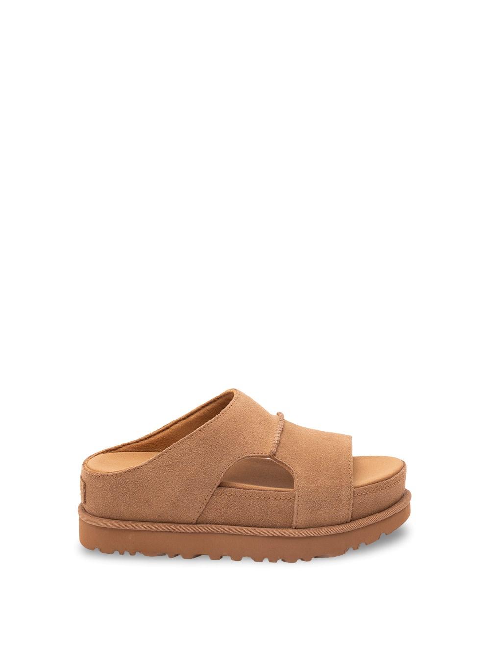 UGG 'Goldenstar Hi' Cut-Out Slides in Brown | Lyst UK