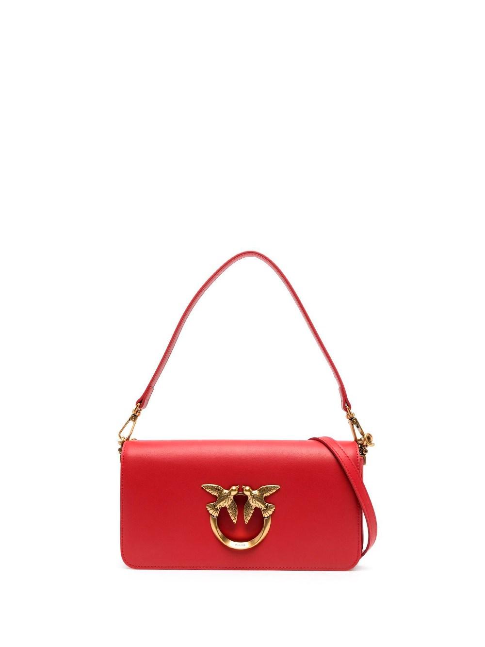 Pinko `love Click Baguette Mini` Shoulder Bag in Red Lyst