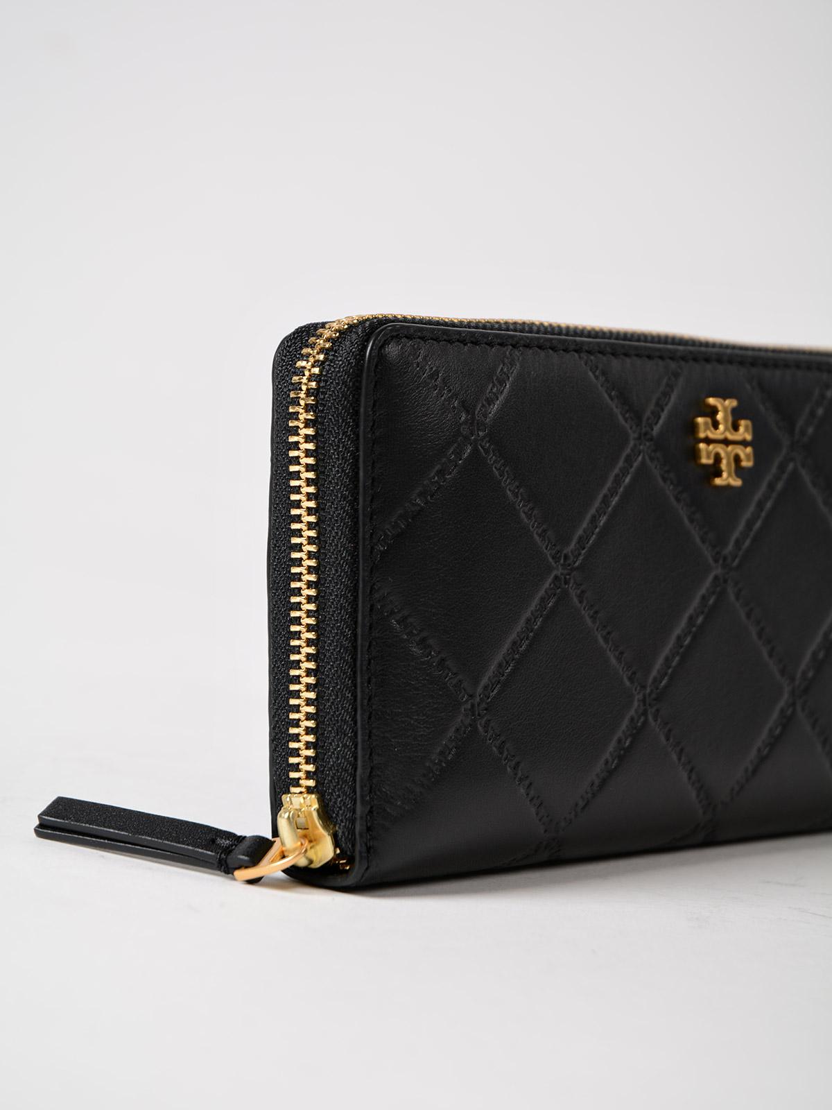 Tory Burch Leather Zip Continental Wallet in Black Lyst