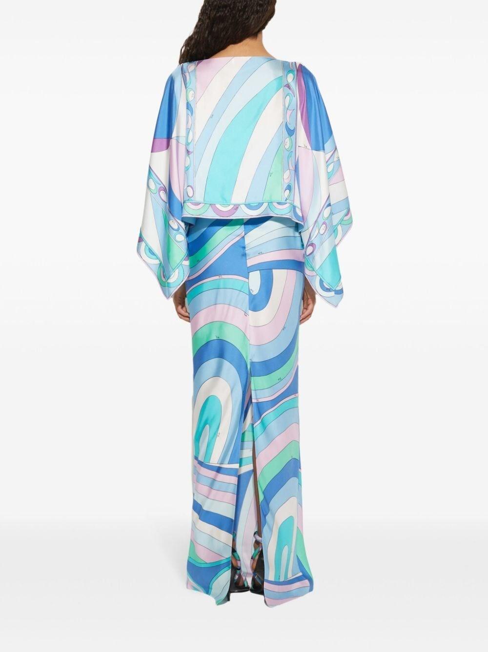 princess polly baby blue dress Blue Jay Kaftan Dress For Women (Hand Block Print) main image 1