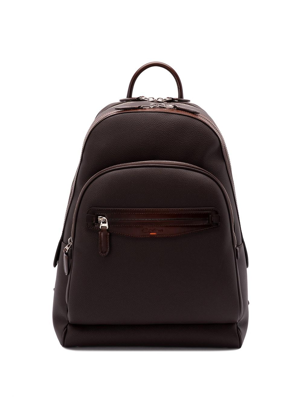 □新品25万 SANTONI サントーニベビーカーフレザーバックパック